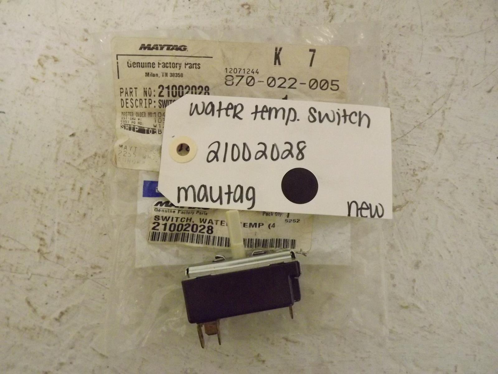 Maytag Washer 21002028 Water Temperature Switch New Maytag Washer 21002028 Water Temperature Switch New
